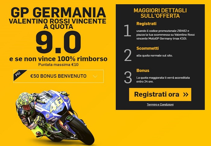 GP di Germania: Valentino Rossi vincente a 9.00