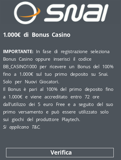  1.000€ di Bonus Casino