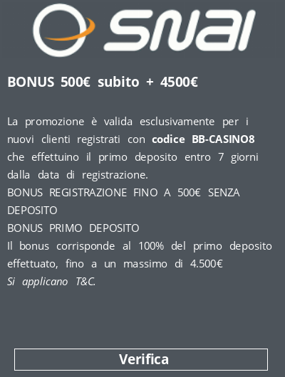BONUS 500€ subito + 4500€