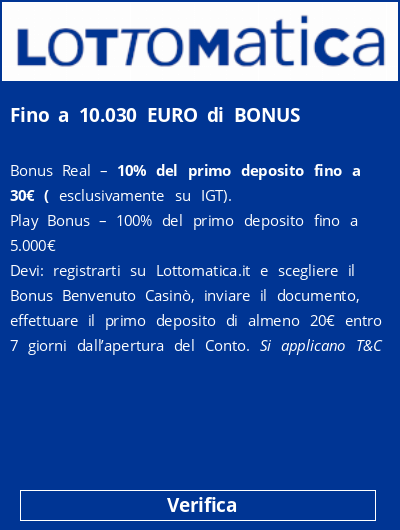  Fino a 10.030 EURO di BONUS