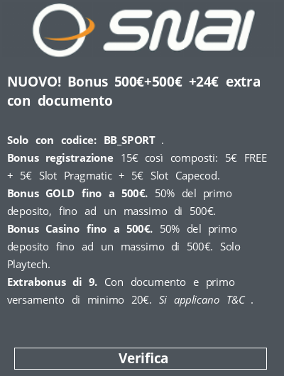  NUOVO! Bonus 500€+500€ +24€ extra con documento