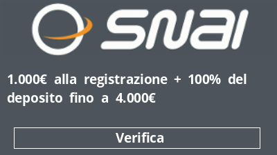 1.000€ alla registrazione + 100% del deposito fino a 4.000€