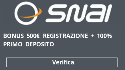 BONUS 500€ REGISTRAZIONE + 100% PRIMO DEPOSITO