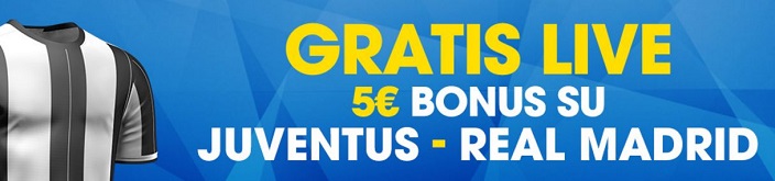 Finale Champions League Bonus Juventus - Real Madrid Gratis Live