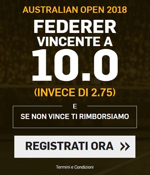 Bonus Australian Open Bonus Federer a 10.0