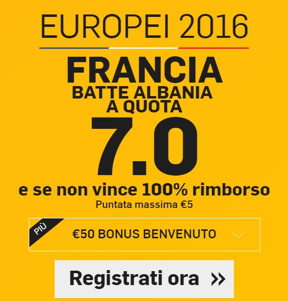 Francia - Albania bonus betfair Francia - Albania bonus betfair
