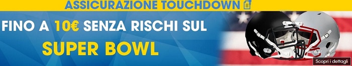 Super Bowl promozione Super Bowl - William Hill