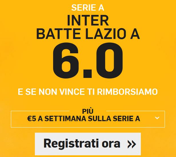 Inter - Lazio quote natalizie