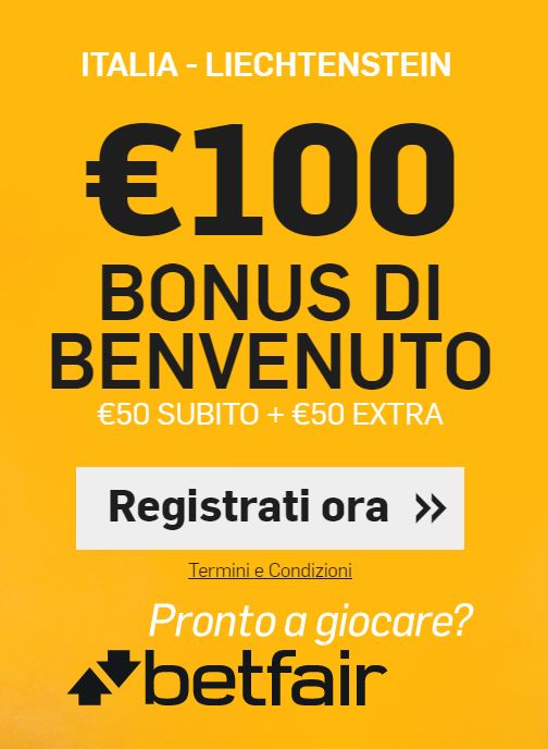 €50 + €50 = €100 Bonus Italia - Liechtenstein