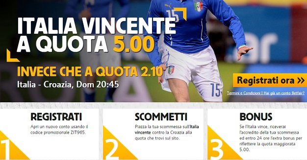 Italia a 5.00
