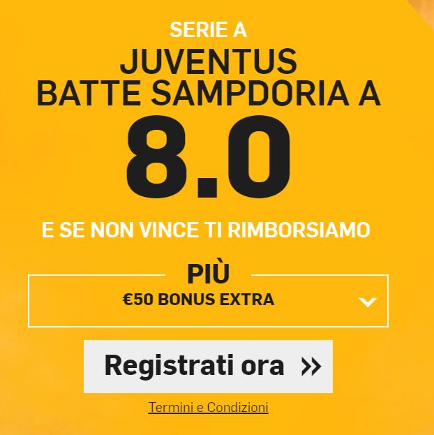 Sampdoria-Juventus bonus