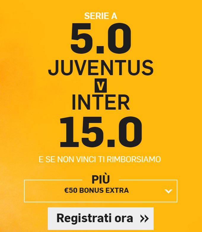 Juventus - Inter extra bonus