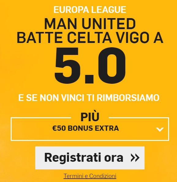 Mourinho verso la finale? Manchester United - Celta Vigo bonus