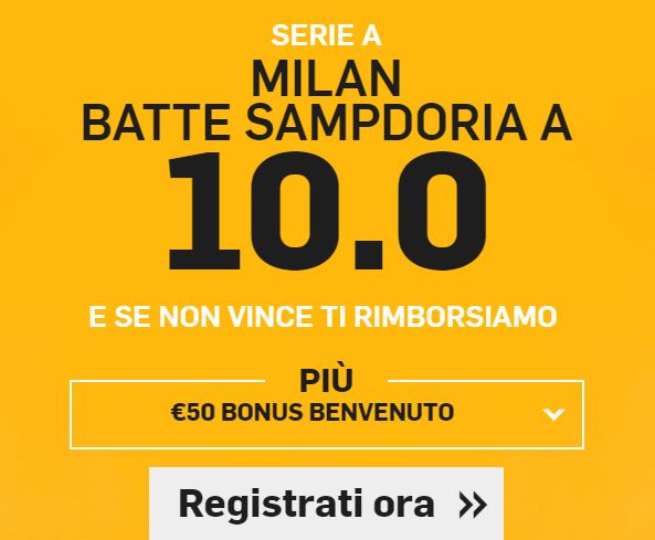 Sampdoria-Milan super quote