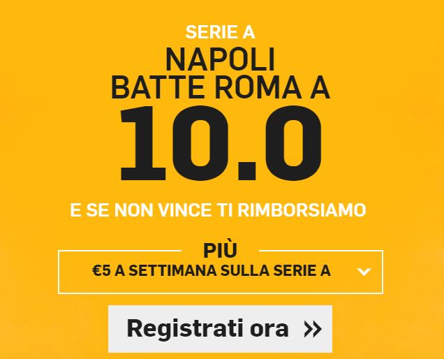 Napoli a 10.00 contro la Roma