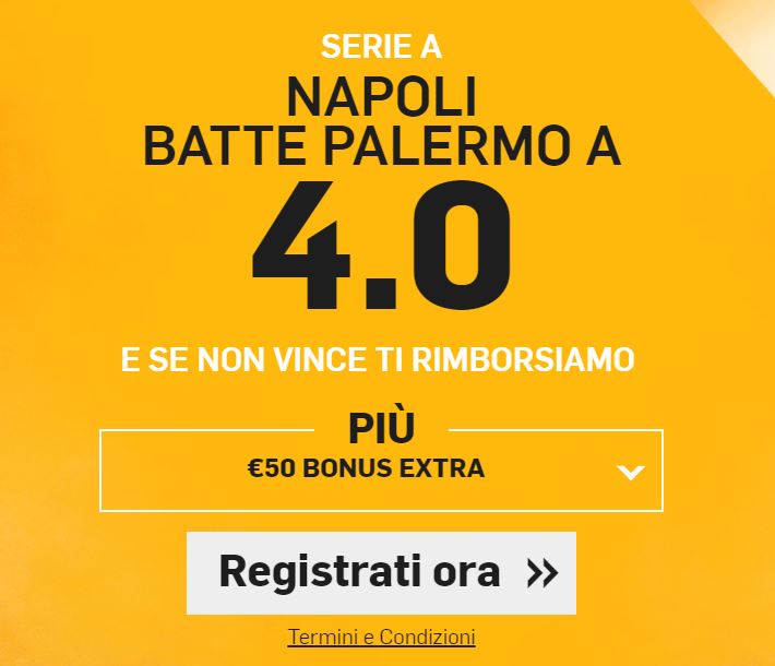 Napoli - Palermo 4.00 + bonus