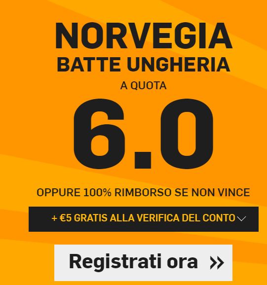 Norvegia a 6.00! Norvegia a 6.00!