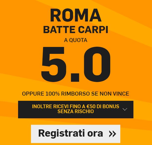 Roma batte Carpi a 5.00 Roma batte Carpi a 5.00