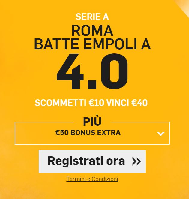 Roma-Empoli Serie A 2017 Roma-Empoli bonus