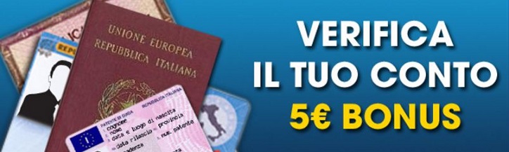 William Hill Bonus €5 Bonus €5 Verifica Conto
