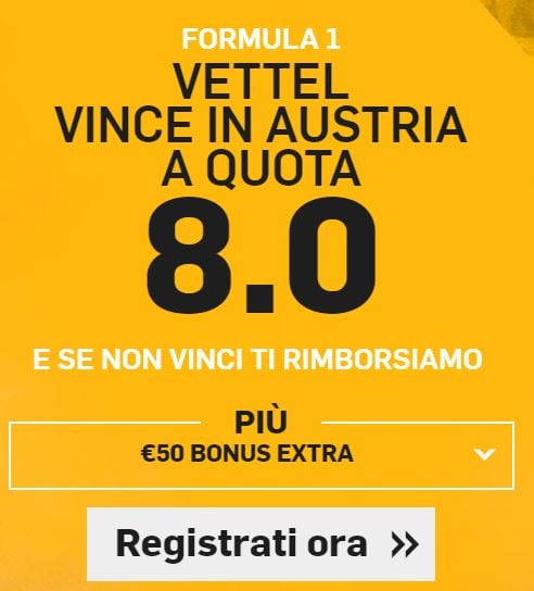 Vettel a quota 8.0 Bonus GP Austria Formula 1