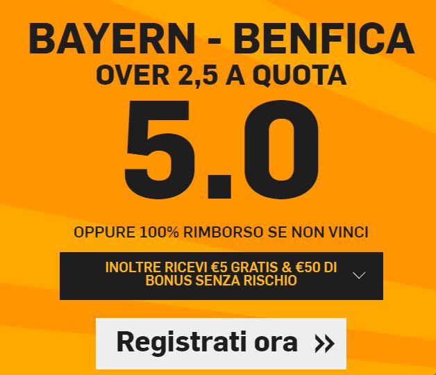 Bayern - Benfica OVER Bayern - Benfica Bonus