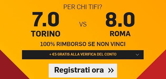 Torino - Roma €5 Gratis Torino - Roma €5 Gratis